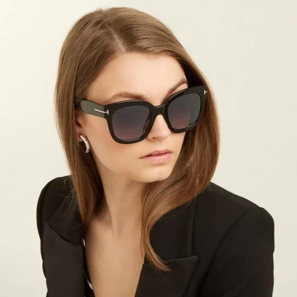 BRAND NEW Tom Ford FT0613/S 01D Black Grey Polar Grad Square  display picture 2